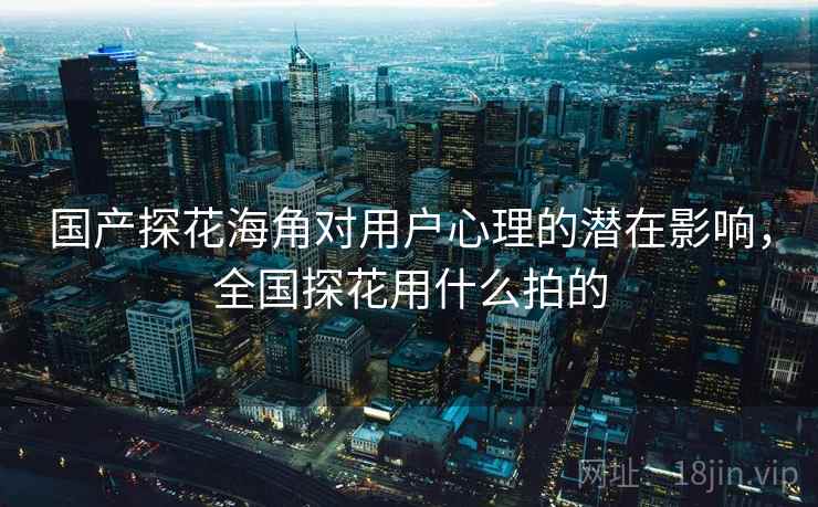 国产探花海角对用户心理的潜在影响，全国探花用什么拍的