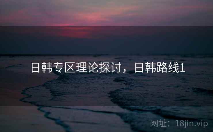日韩专区理论探讨，日韩路线1