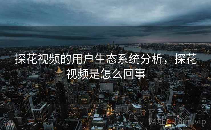 探花视频的用户生态系统分析，探花视频是怎么回事